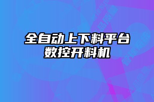 全自動上下料平臺數(shù)控開料機(jī)