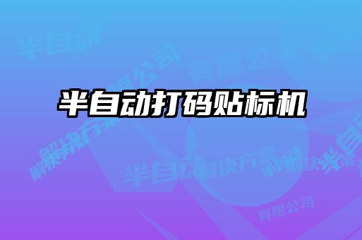半自動打碼貼標(biāo)機