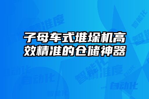 子母車式堆垛機(jī)高效精準(zhǔn)的倉儲神器