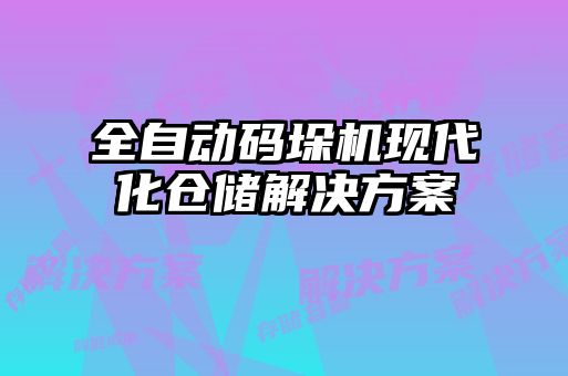 全自動(dòng)碼垛機(jī)現(xiàn)代化倉儲(chǔ)解決方案