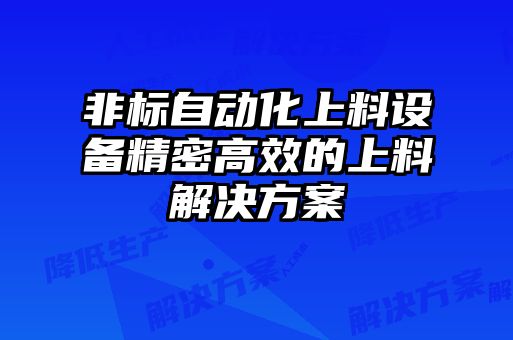 非標自動化上料設(shè)備精密高效的上料解決方案