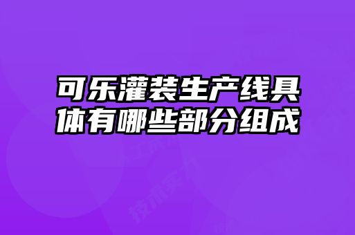 可樂(lè)灌裝生產(chǎn)線(xiàn)具體有哪些部分組成