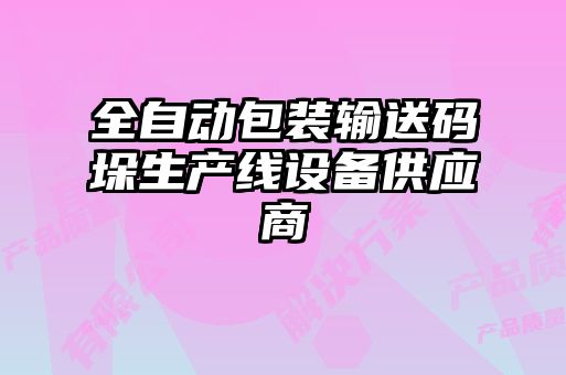 全自動包裝輸送碼垛生產(chǎn)線設(shè)備供應商