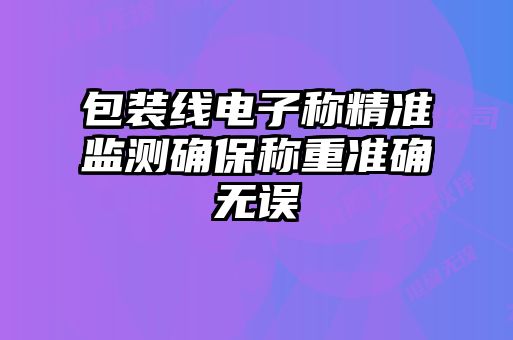 包裝線電子稱精準(zhǔn)監(jiān)測(cè)確保稱重準(zhǔn)確無誤