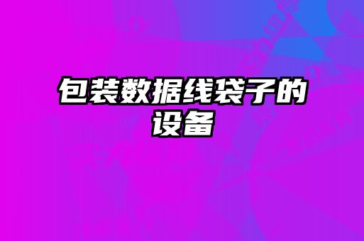 包裝數(shù)據(jù)線(xiàn)袋子的設(shè)備
